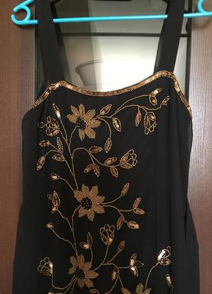 Длинное платье с вышивкой asos