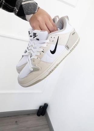 nike Rare sb dunk low disrupt 2 czowy ivory женские кроссовки найк данк, кроссовки женский найк дак