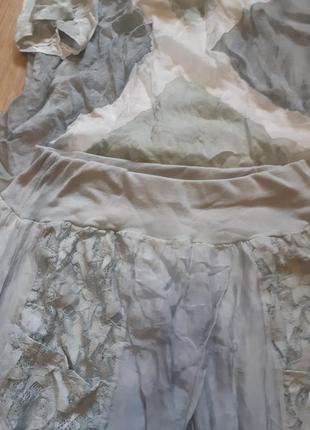 Костюм ,блуза и юбка шелк италия9 фото