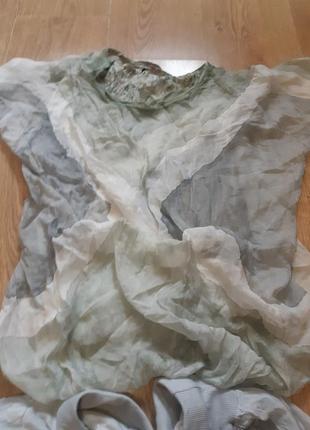 Костюм ,блуза и юбка шелк италия8 фото