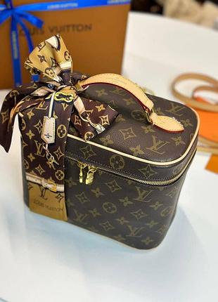 Косметичка кожаная в стиле louis vuitton