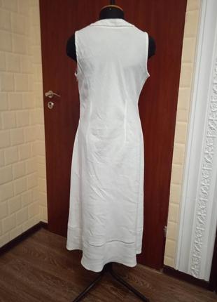 Біле лляне віскозне легке плаття george.3 фото