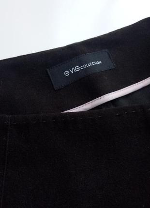 Черная юбка клиньями под замшу из спандекса3 фото