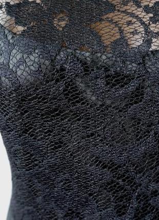 Шикарное черное вечернее чёрное платье с гипюром кружевом swing6 фото