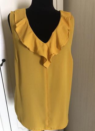 Горчично- жёлтая блуза1 фото