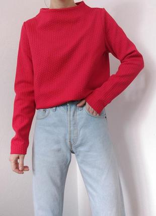 Хлопковый свитшот красная кофта opus джемпер хлопок свитер пуловер реглан лонгслив кофта водолазка худи коттон толстовка свитшот4 фото