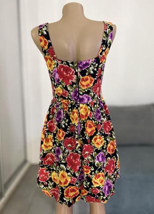 Милое мини платье в цветочный принт No5419 фото