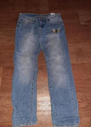 Брюки джинсы с вышивкой