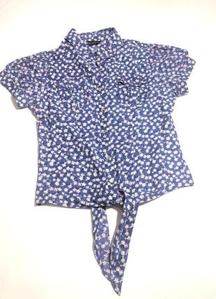Рубашка на завязках в цветок dorothy perkins6 фото