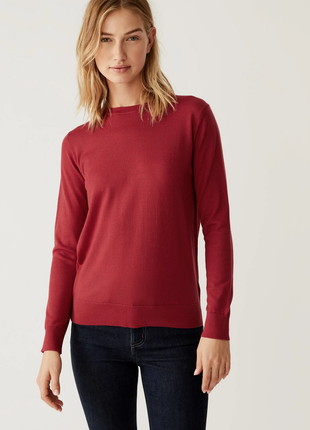 M&s джемпер з круглим вирізом із чистої мериносової вовни