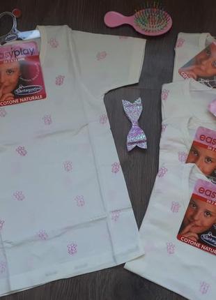 Безшовные футболки для девочек известного итальянсконо бренда santagostino 6/7 лет