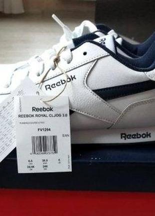 Кроссовки reebok royal classic jogger 3 fv1294 white / collegiate navy / white, оригинал.2 фото