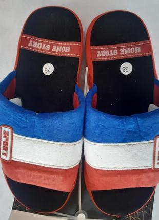 Тапочки підліткові кімнатні з супінатором, червоні,  розміри 36-40.