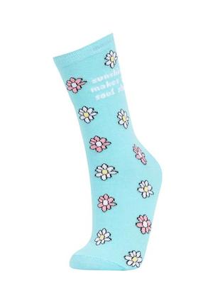 36 - 40 р нові фірмові жіночі шкарпетки набір 2 пари яскравих шкарпеток квіти defacto носки3 фото