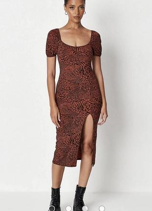 Платье миди с разрезом missguided 2