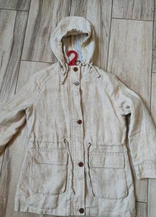 Ветровка льняная женская из льна куртка легкая весенняя