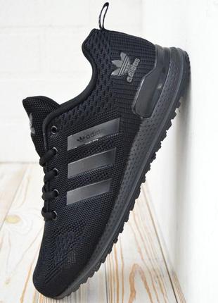 Стильные кроссовки адедас adidas мужские черные текстиль+сетка деми, демисезонные осенние,весенние, летние (на осень,весная,лето 2023-2024) 4