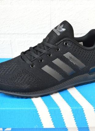 Стильные кроссовки адедас adidas мужские черные текстиль+сетка деми, демисезонные осенние,весенние, летние (на осень,весная,лето 2023-2024) 7