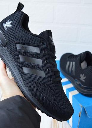 Стильні кросівки адідас adidas чоловічі чорні текстиль+сітка демі,демісезонні осінні,весняні,літні (на осінь,весна,літо 2023-2024)