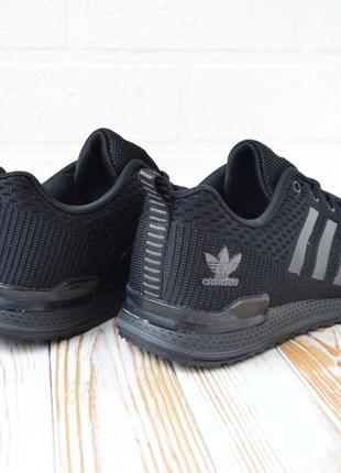 Стильные кроссовки адедас adidas мужские черные текстиль+сетка деми, демисезонные осенние,весенние, летние (на осень,весная,лето 2023-2024) 2
