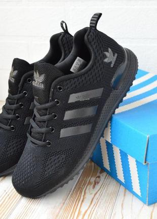 Стильные кроссовки адедас adidas мужские черные текстиль+сетка деми, демисезонные осенние,весенние, летние (на осень,весная,лето 2023-2024) 8