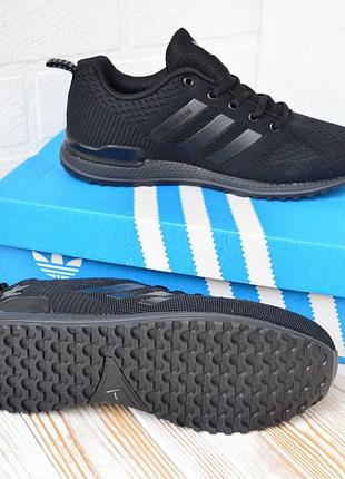 Стильные кроссовки адедас adidas мужские черные текстиль+сетка деми, демисезонные осенние,весенние, летние (на осень,весная,лето 2023-2024) 10