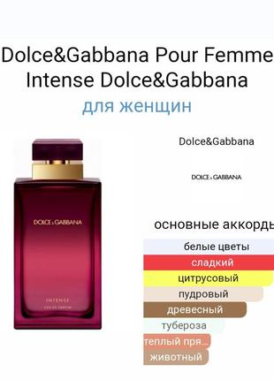 Роспив парфума dolce&gabbana pour femme intense8 фото