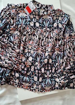 Блуза під жакард ґудзики- камінчики