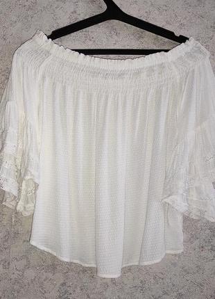 Стильная женская блуза-топ тм bershka, xs размер. блуза белого цвета,6 фото