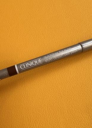 Clinique quickliner for eyes коричневый карандаш для глаз3 фото