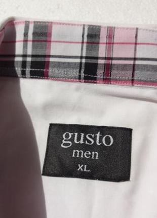 Gustomen. белая рубашка с коротким рукавом. xl размер. турция.8 фото