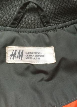 H&m оригінальна куртка кольору мілітарі , розмір eur 170 , us 14y+5 фото