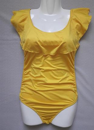 Бесподобный сдельный купальник с оборкой без чашек primark