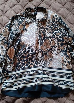 Красивая леопардовая блузка/блуза р.м (12)3 фото
