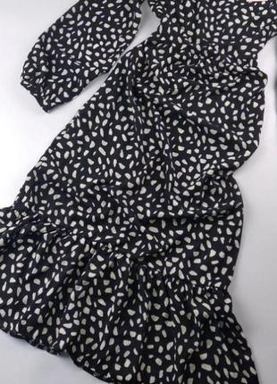 Р.24 платье missguided plus макси черное с белым7 фото