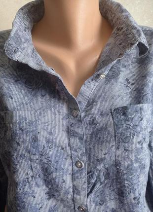 Фірмова сорочка, блуза, квітковий принт.3 фото