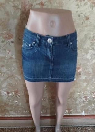 Юбка джинсовая летняя короткая1 фото