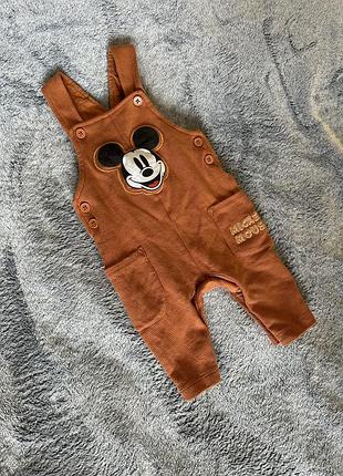 Стильный летний комбинезон disney baby, полукомбинезон микки