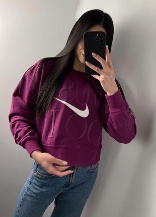 Свитшот nike just do it оверсайз кофта найк оригинал фиолетовая свиш8 фото