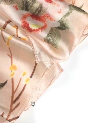 Шелковый нежный шарф палантин розовый 100% шелк новый качественный3 фото