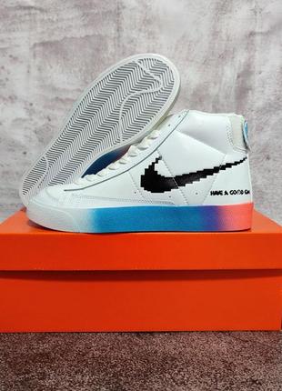 Женские кроссовки nike blazer have a good game неоновые вставки