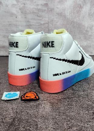 Женские кроссовки nike blazer have a good game неоновые вставки8 фото