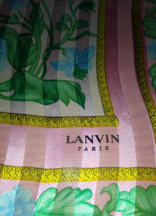 Lanvin франция старинный коллекционный шелковый платок3 фото