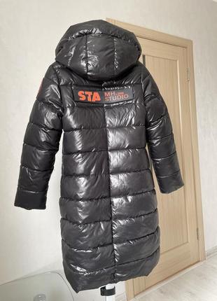 Зимняя куртка  пальто для девочки3 фото
