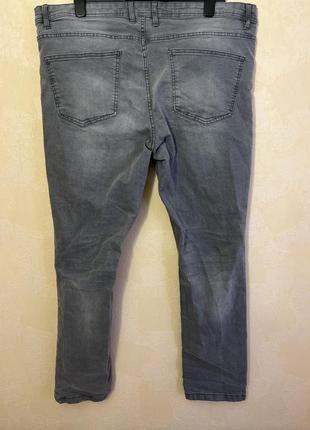 Балталл большой размер стильные серые джинсы серые джинсы штаны4 фото