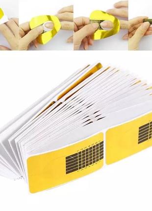 Бумажные формы для наращивания ногтей 100 штук1 фото