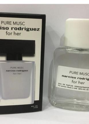 Tester duty free 60 ml narciso rodriguez for her pure musc