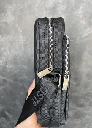 Мужская сумка lacoste черная барсетка / сумка на плечо3 фото
