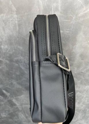 Мужская сумка lacoste черная барсетка / сумка на плечо6 фото