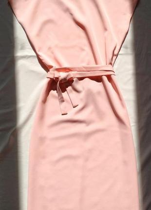 Нежно-розовое платье из креп-шифона3 фото